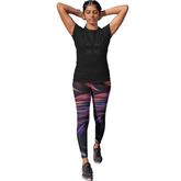 Fire Wave Marble Full Length Leggings with Pockets